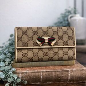 Authentic Vintage Gucci Sherry Line Princy Continental Wallet